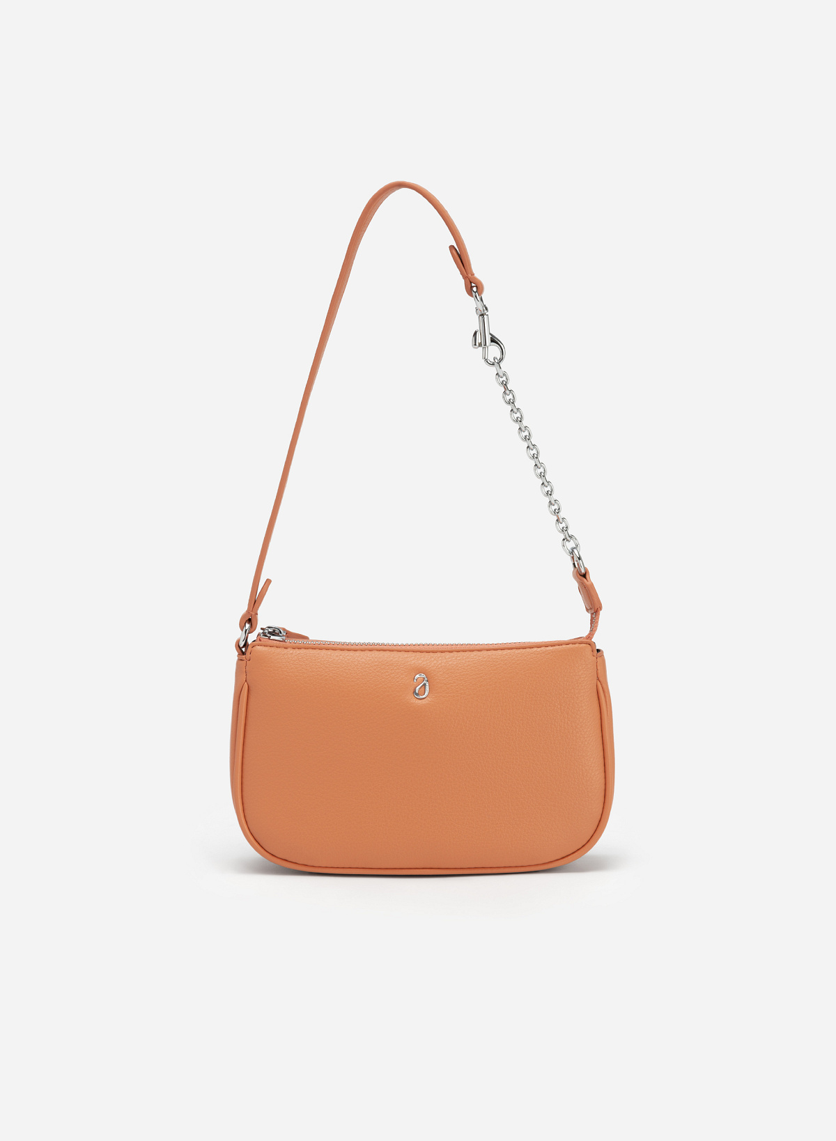 Chain-Mixed Strap Hobo Bag - TTE 0087 - Light Orange - vascara.com