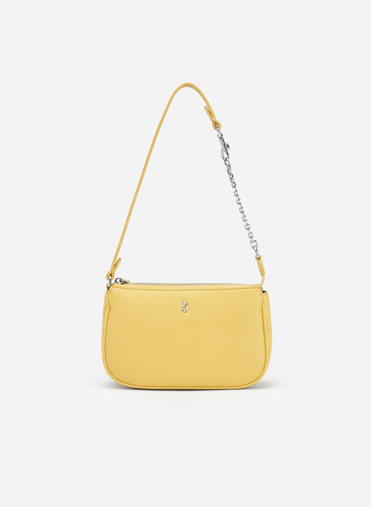 Chain-Mixed Strap Hobo Bag - TTE 0087 - Light Yellow - vascara.com