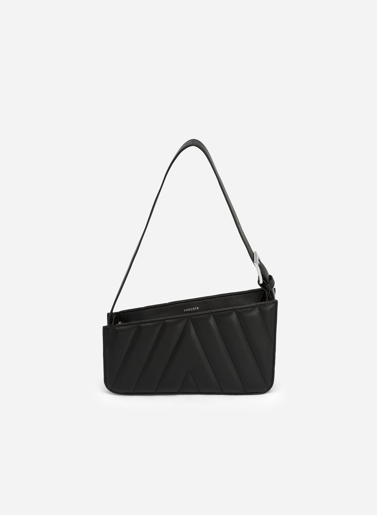 Quited Acute Shoulder Hobo Handbag - TTE 0088 - Black - vascara.com