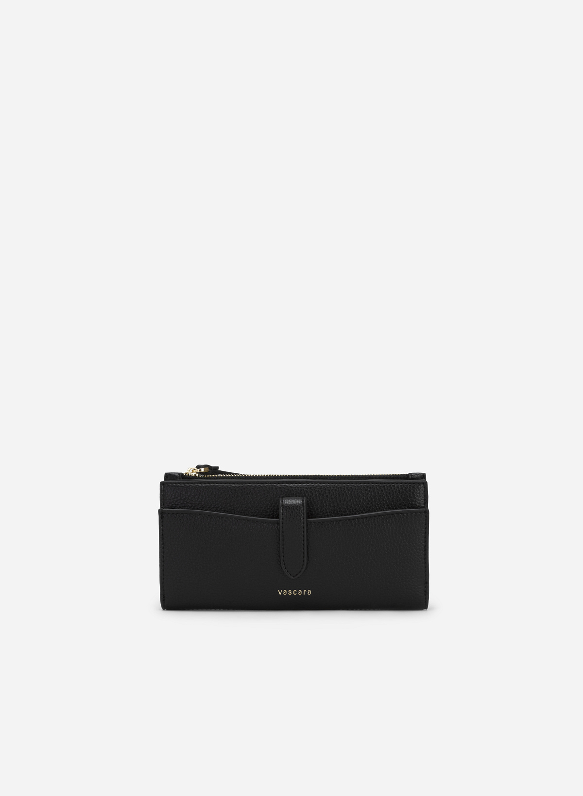 エンボスボーダー折りたたみ財布 -   WLL 0251 - ブラック - vascara.com
