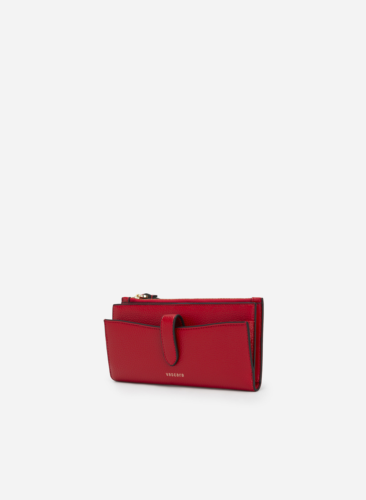 エンボスボーダー折りたたみ財布 -   WLL 0251 - レッド - vascara.com