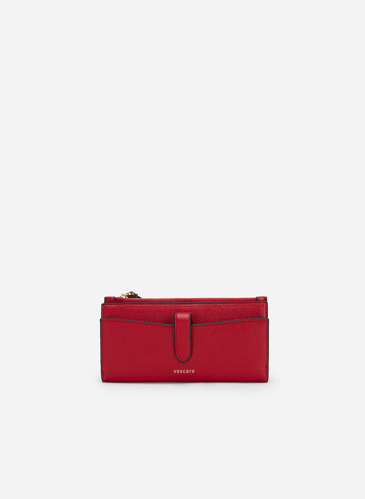 エンボスボーダー折りたたみ財布 -   WLL 0251 - レッド - vascara.com