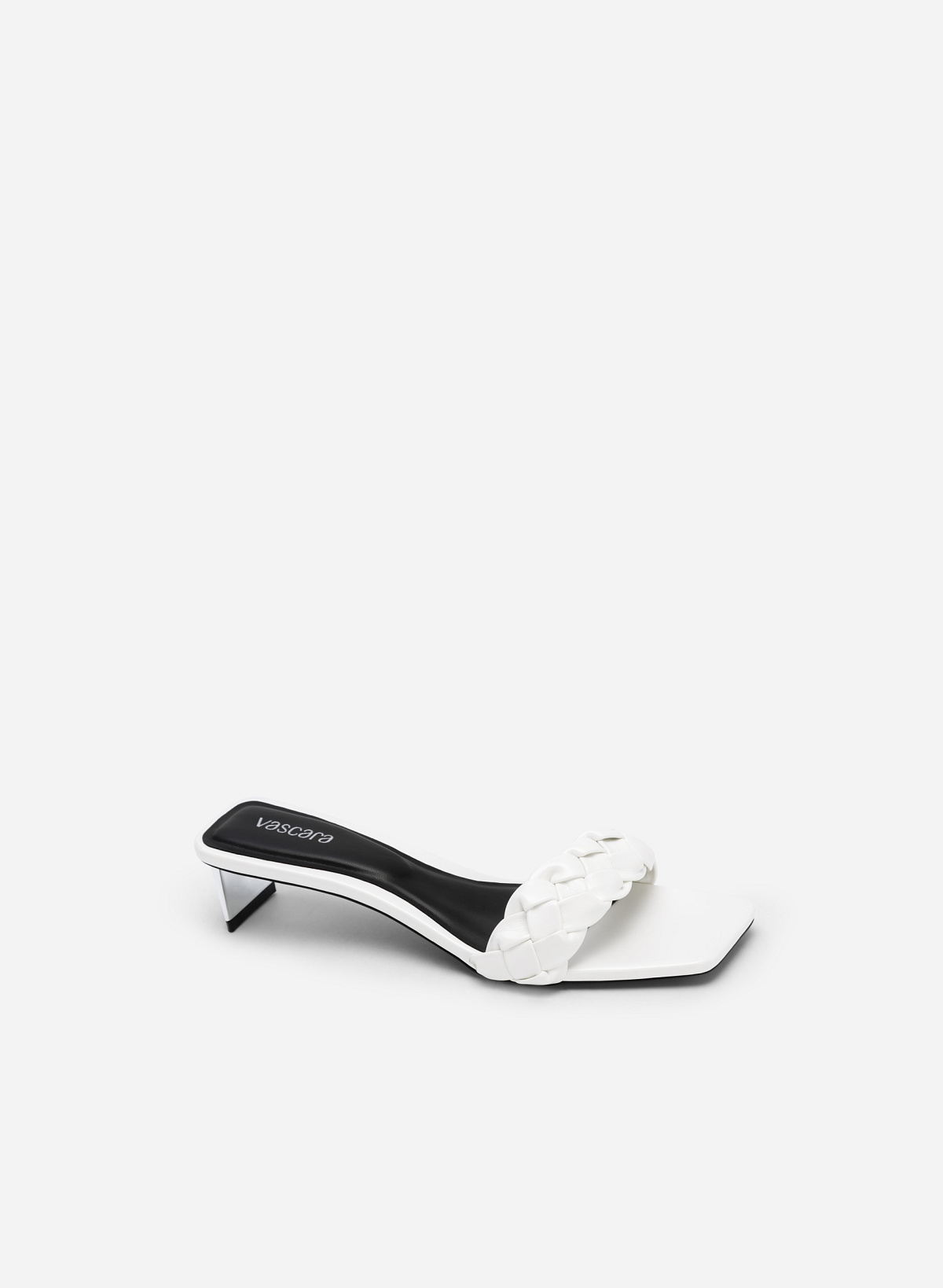 Twisted Strap Mixed Colour Mules - MUL 0170 - White - vascara.com
