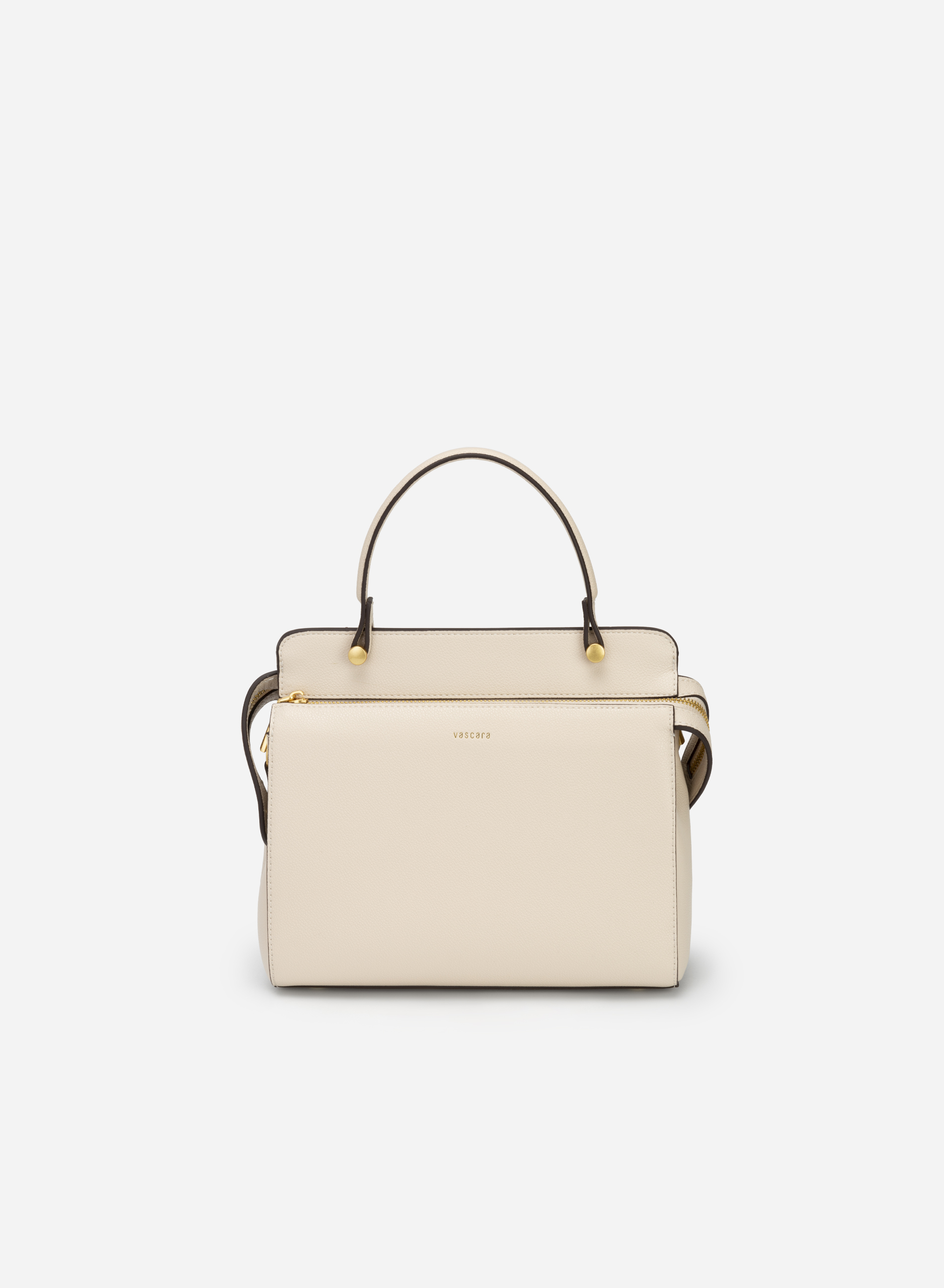 Metal Décor Layered Premium Bag - SAC 0312 - Cream | VASCARA