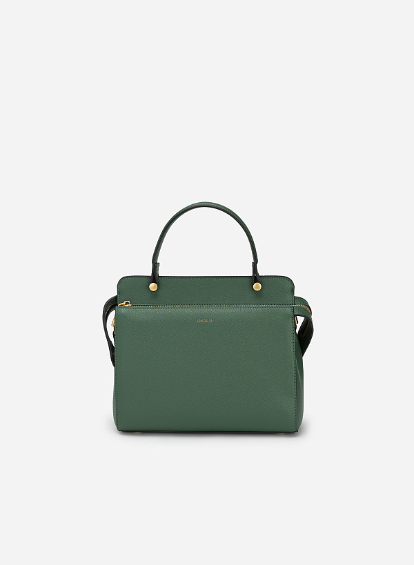 Metal Décor Layered Premium Bag - SAC 0312 - Green