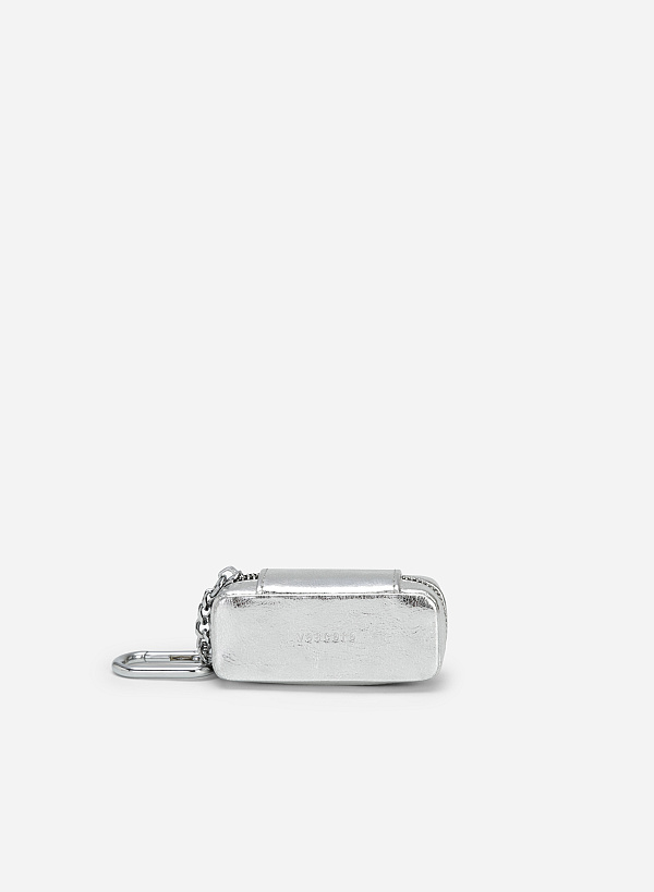 Ví mini metallic đựng son - WAL 0261 - Màu bạc