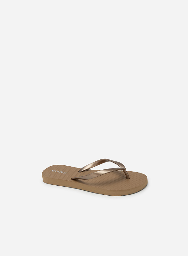Dép kẹp quai màu monochrome - DXP 0186 - Màu nâu