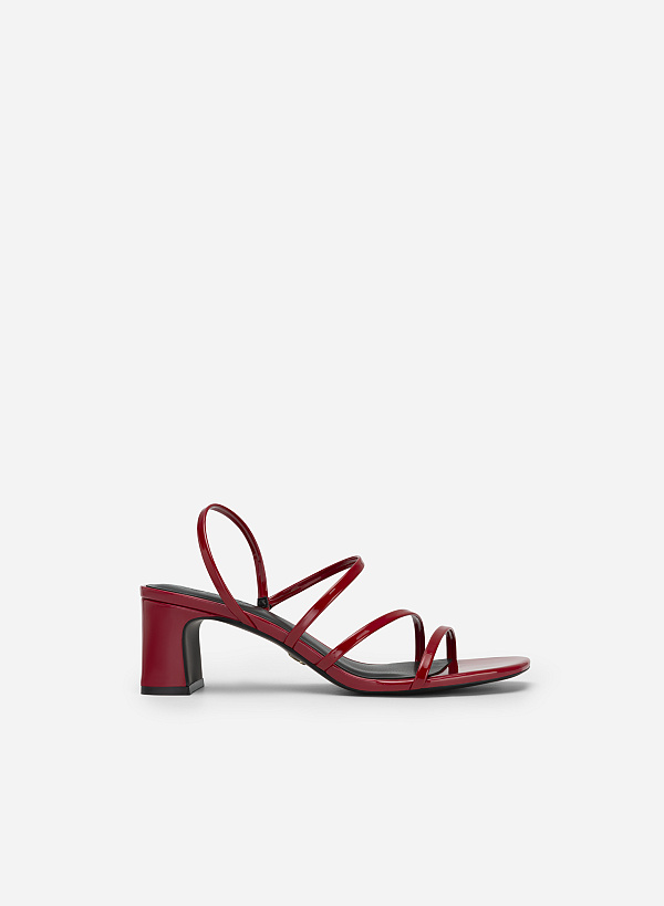 Giày Sandal Kiểu Slingback Quai Mảnh - SDN 0745 - Màu Đỏ