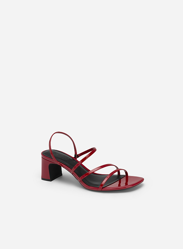 Giày Sandal Kiểu Slingback Quai Mảnh - SDN 0745 - Màu Đỏ - VASCARA
