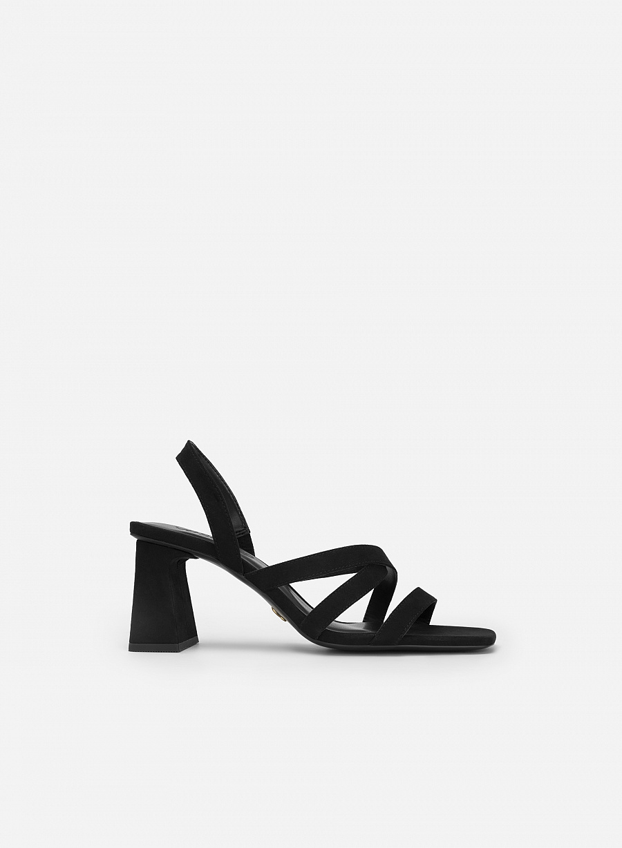 Giày Sandal Multi-Strap Gót Trụ - SDN 0746 - Màu Đen - vascara.com