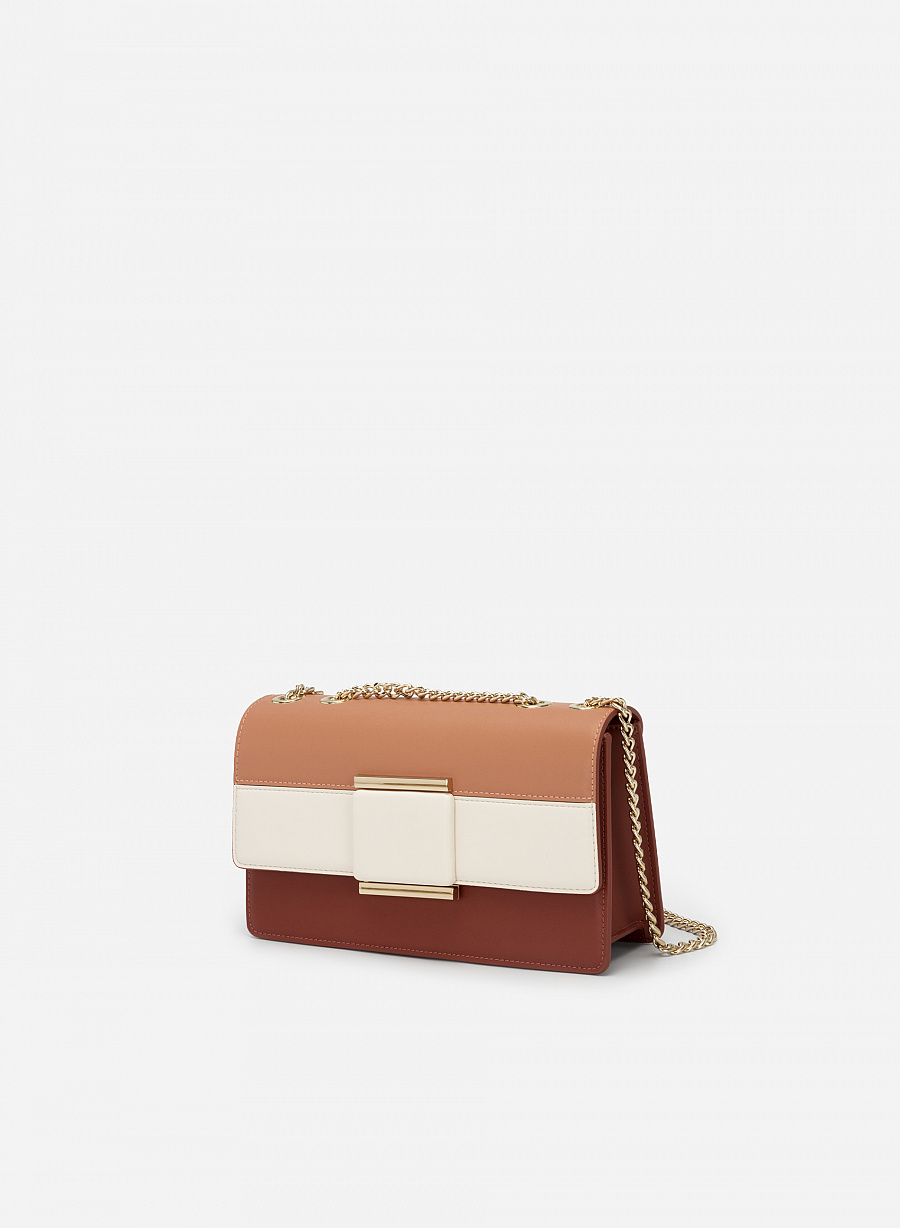 Túi Đeo Chéo Phối Color Block - SHO 0207 - Màu Hồng Đậm - vascara.com