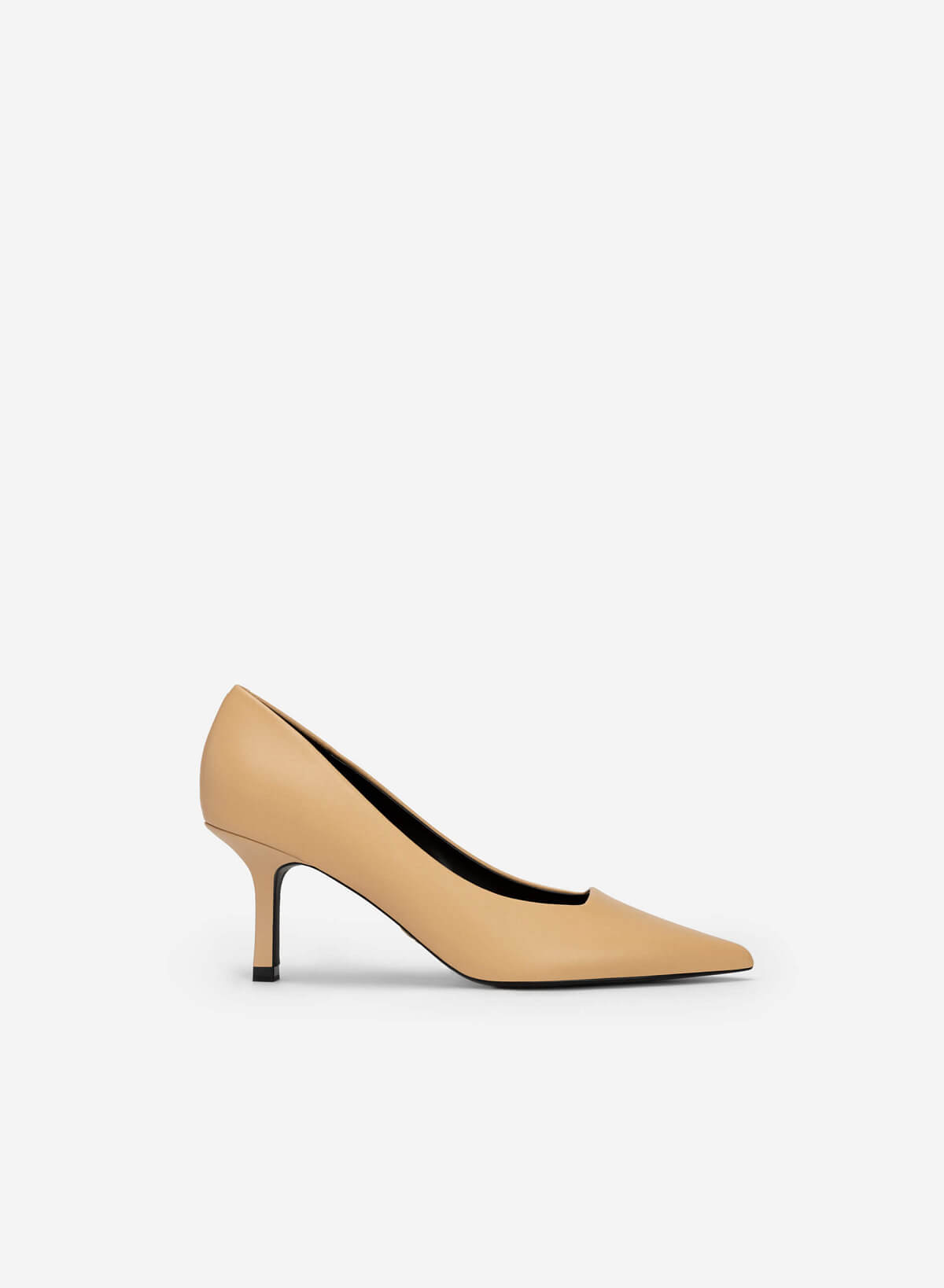 Stiletto Heel Pumps - HIG 0580 - Beige - VASCARA