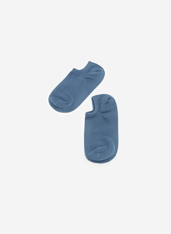 Plain No Show Socks - SCK 0003 - Blue - VASCARA