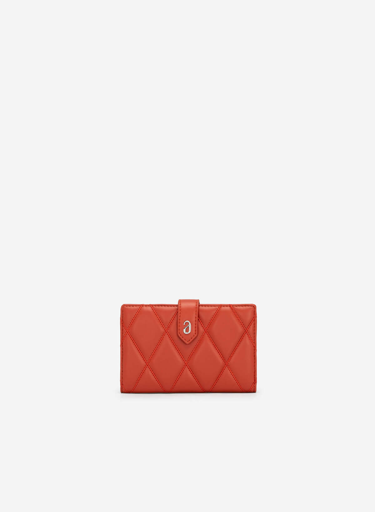 Rhombus Quilted Mini Wallet - WLL 0245 - Dark orange - VASCARA