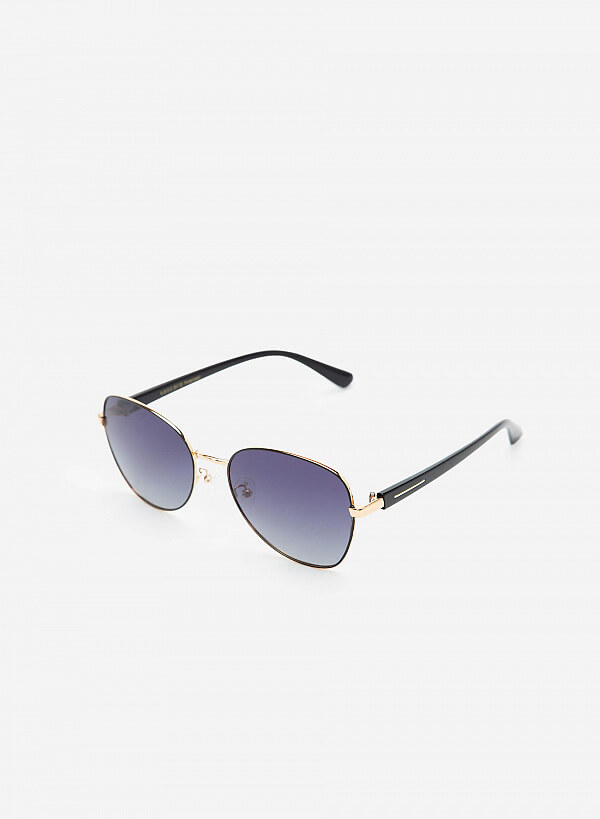 Kính Mát Dáng Aviator Gọng Mảnh - AVI 0008 - Màu Đen