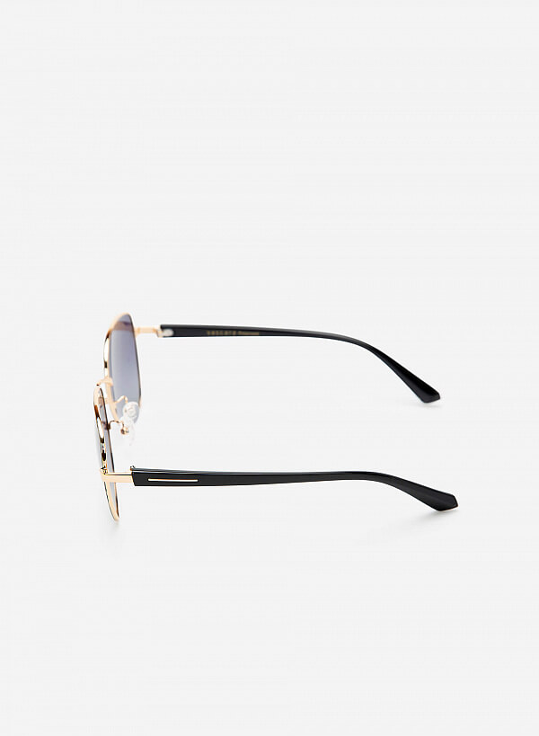 Kính Mát Dáng Aviator Gọng Mảnh - AVI 0008 - Màu Đen - VASCARA