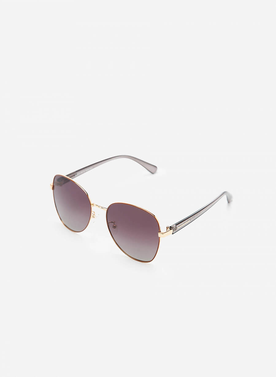 Kính mát dáng aviator gọng mảnh - AVI 0008 - Màu nâu đậm - VASCARA