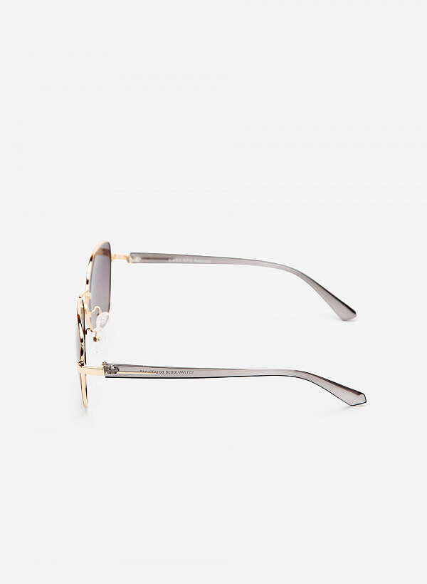 Kính mát dáng aviator gọng mảnh - AVI 0008 - Màu nâu đậm - VASCARA