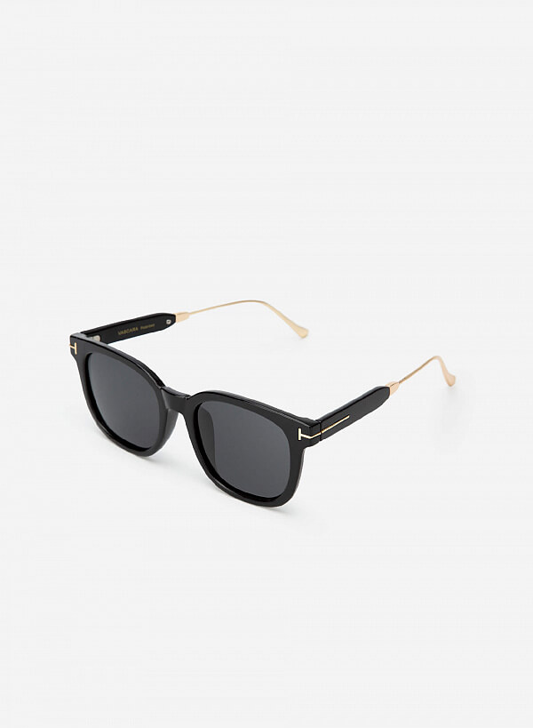 Kính wayfarer gọng phối viền kim loại - WAY 0032 - Màu đen