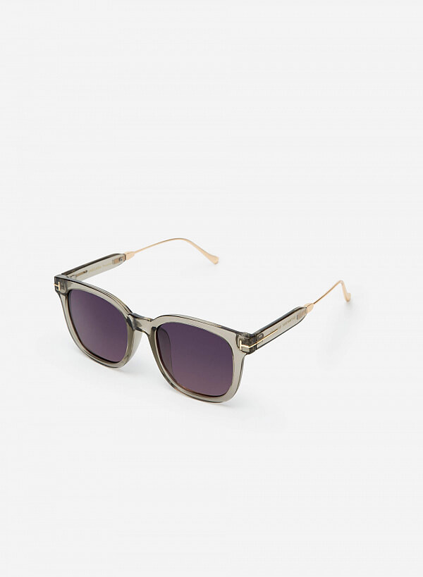 Kính wayfarer gọng phối viền kim loại - WAY 0032 - Màu nâu