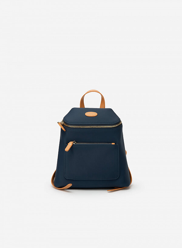 Balo Phối Quai Nâu Prism Shape - BAC 0161 - Màu Xanh Navy