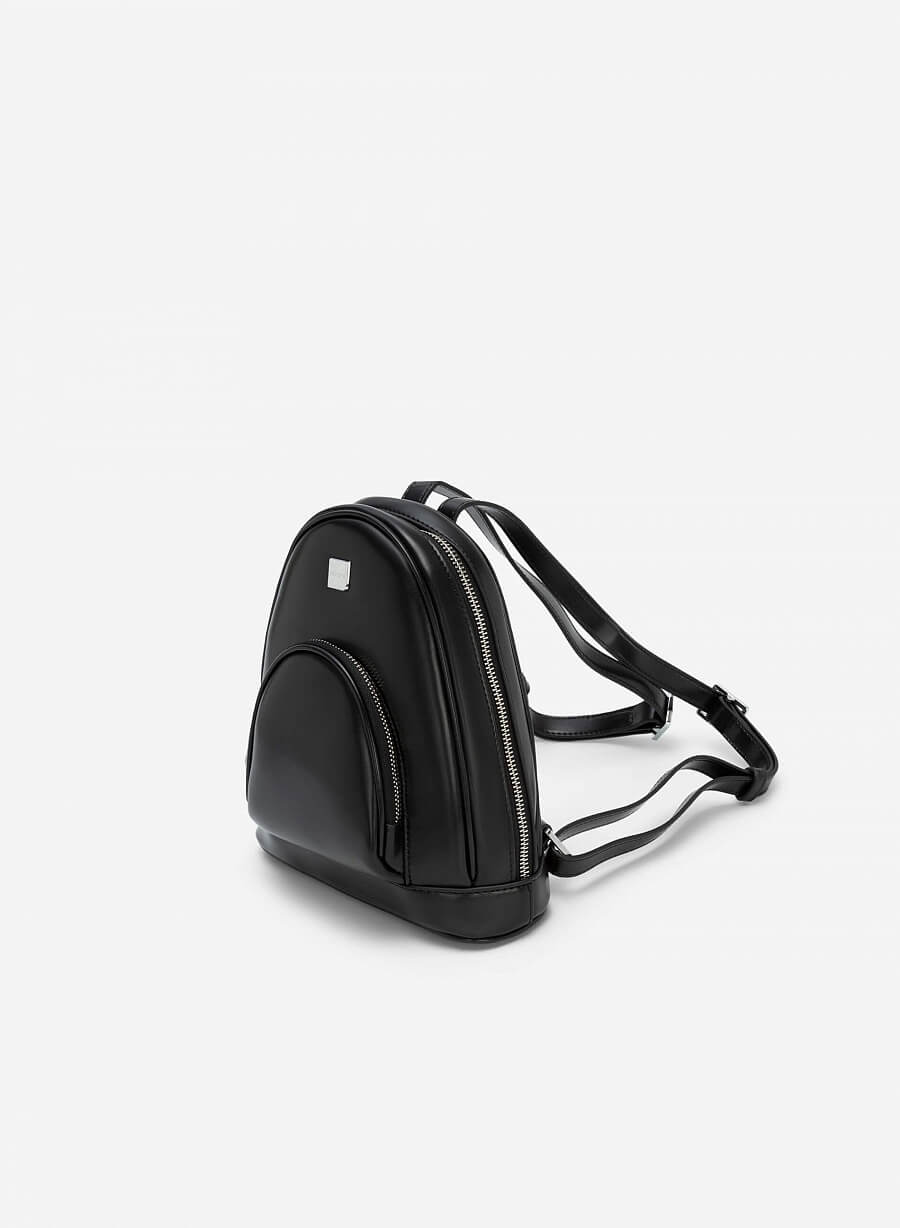 Balo mini dây kéo ngăn đôi - BAC 0164 - Màu đen - vascara.com