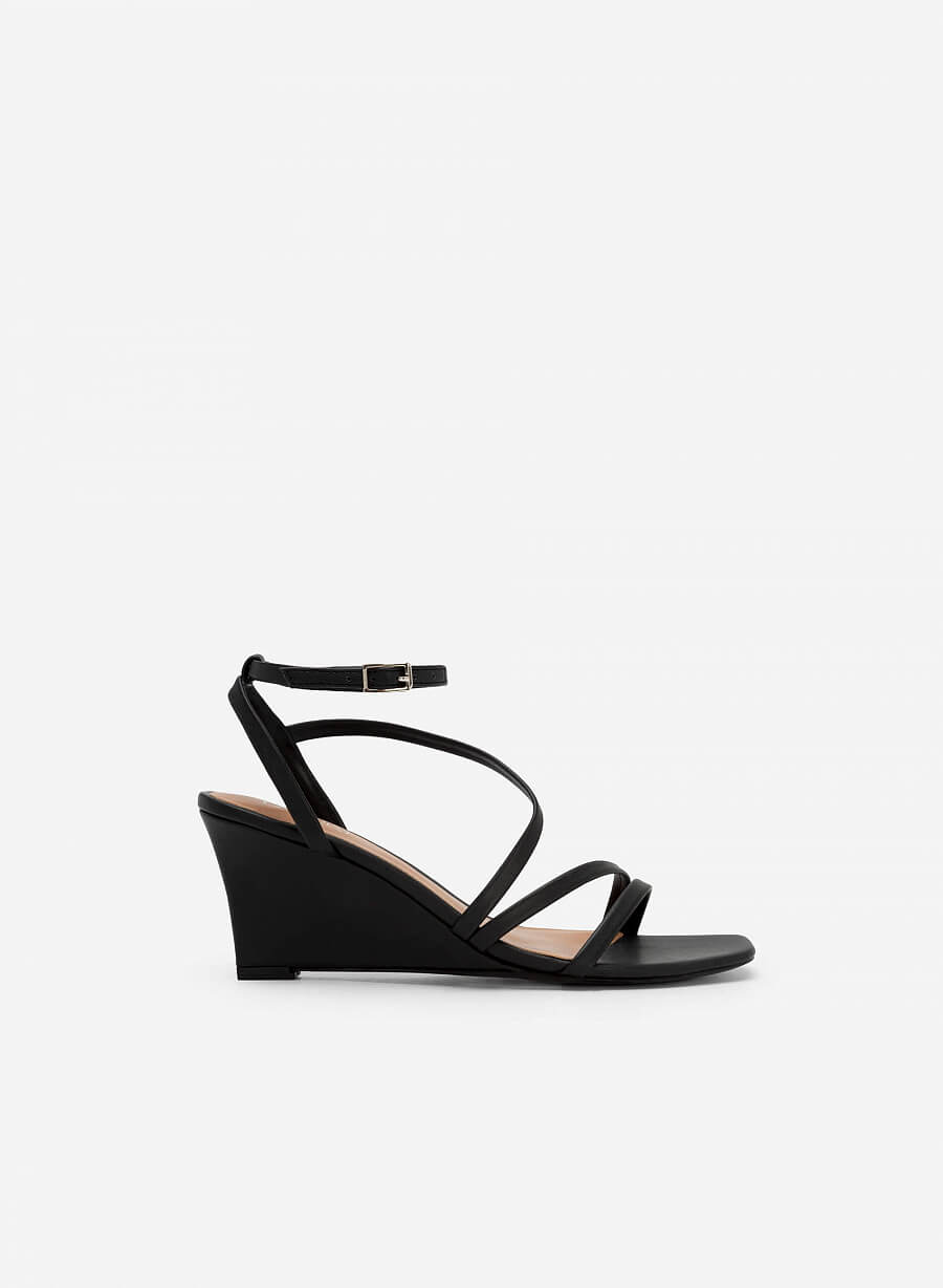 Giày sandal đề xuồng multi-strap - SDX 0427 - Màu đen - vascara.com