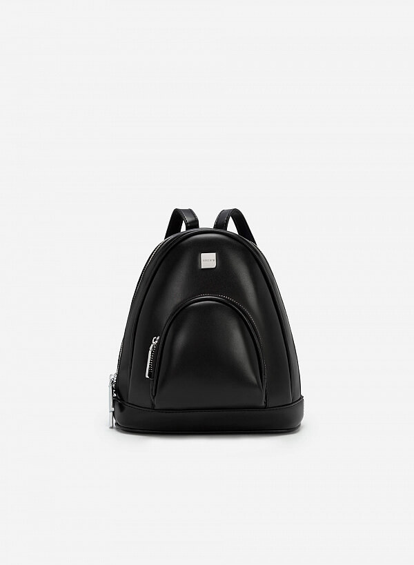 Balo Mini Dây Kéo Ngăn Đôi - BAC 0164 - Màu Đen