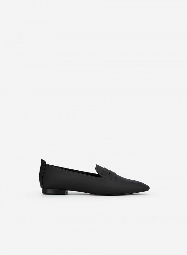 Giày lười phối quai cut-out - MOI 0100 - Màu đen
