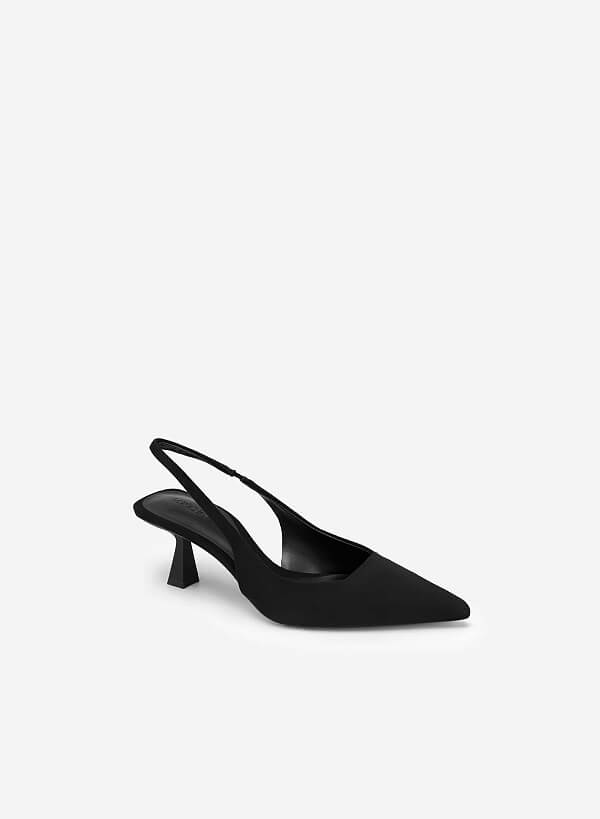 Giày slingback bít mũi nhọn - BMN 0578 - Màu đen - VASCARA