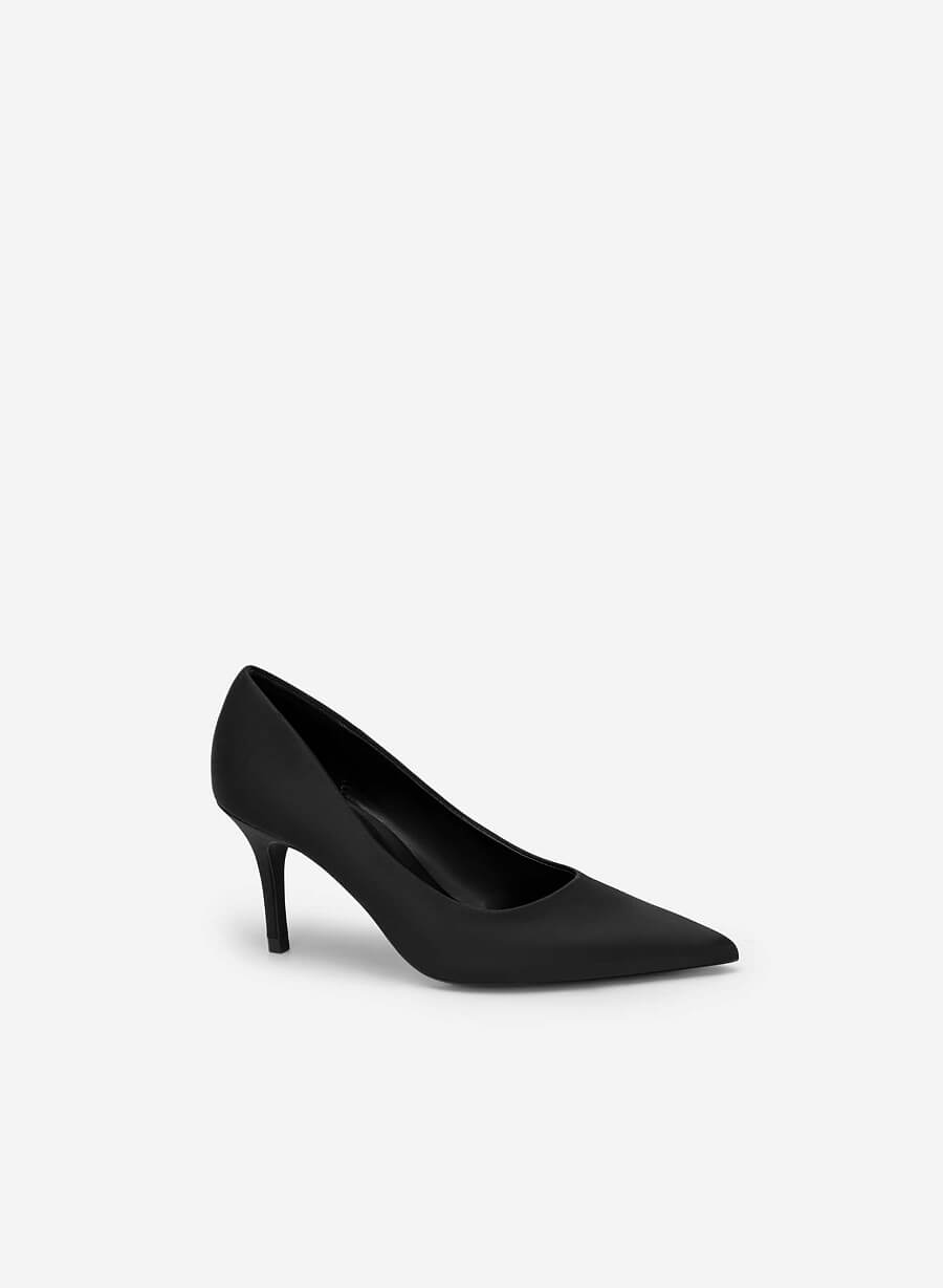 Giày bít mũi nhọn satin - BMN 0582 - Màu đen - vascara.com