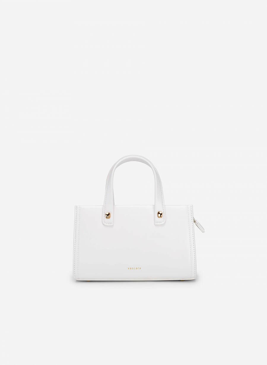 Túi Tote Quai Đôi Đính Kim Loại - TOT 0101 - Màu Trắng - VASCARA