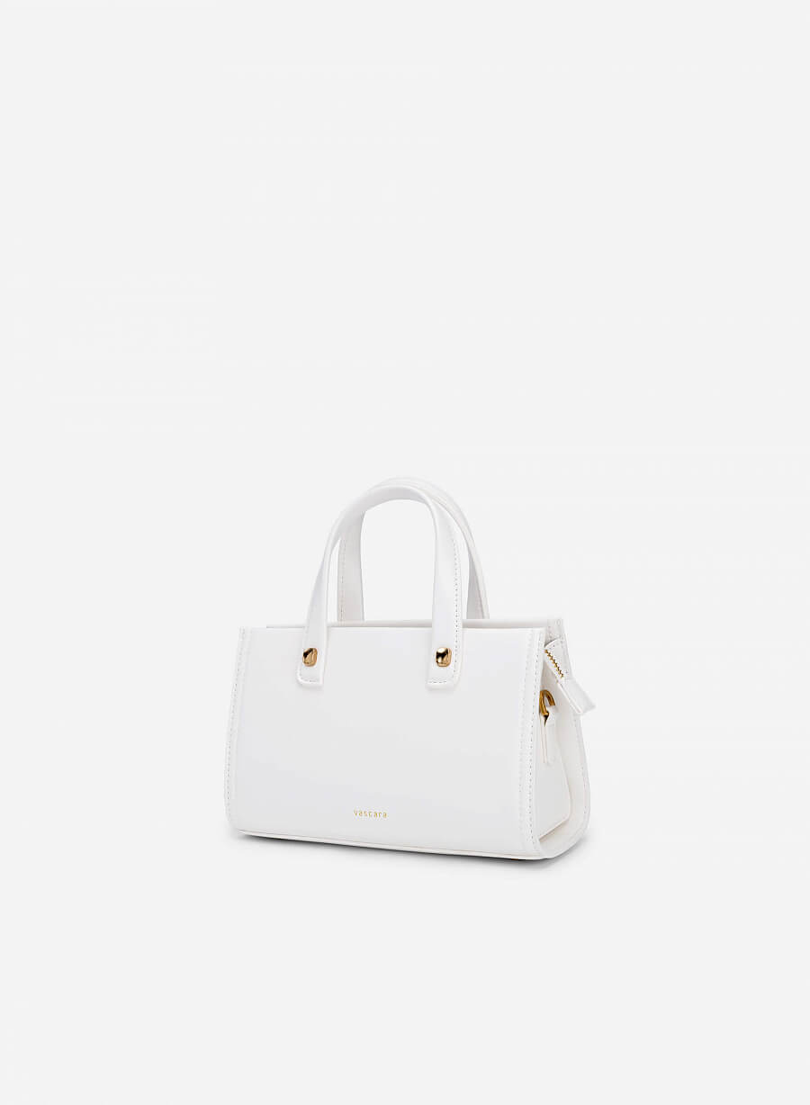 Túi Tote Quai Đôi Đính Kim Loại - TOT 0101 - Màu Trắng - vascara.com