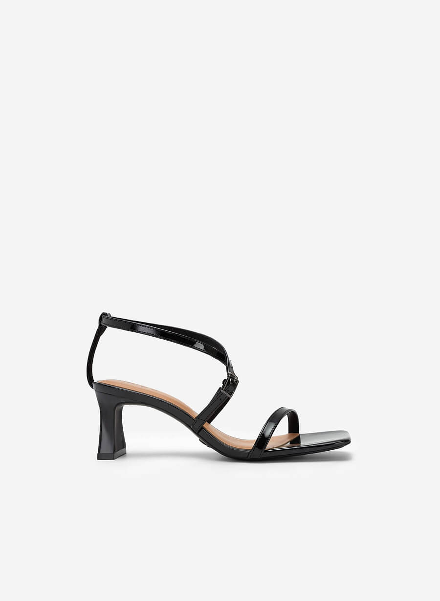 Giày Sandal Quai Mảnh Đan Chéo Mũi Vuông - SDN 0730 - Màu Đen - vascara.com