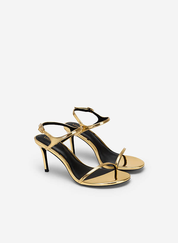 Giày sandal metallic quai mảnh - SDN 0737 - Màu đồng - VASCARA