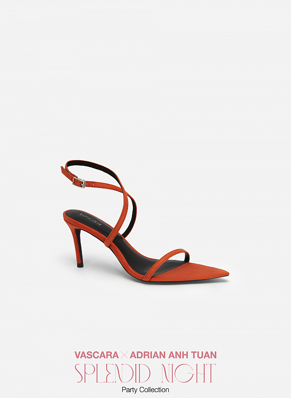 Bst splendid night - giày sandal ankle strap quai mảnh - SDN 0740 - Màu cam