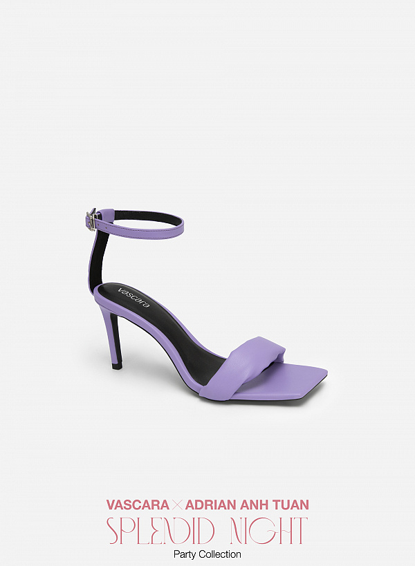 Bst splendid night - giày sandal ankle strap quai nhúnbst splendid night - giày sandal ankle strap quai nhún chần bông