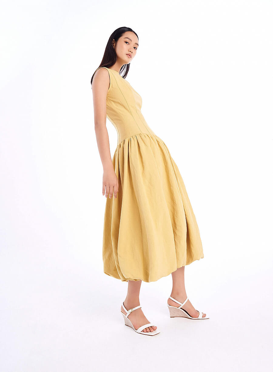 Giày sandal đế xuồng canvas quai ngang may chần bông - SDX 0431 - Màu trắng - vascara.com