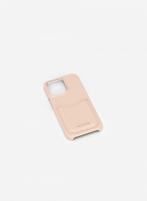 Ốp lưng điện thoại iPhone 13 Phối Ngăn Đựng Thẻ - IPC 0001 - Màu Hồng Nhạt - VASCARA