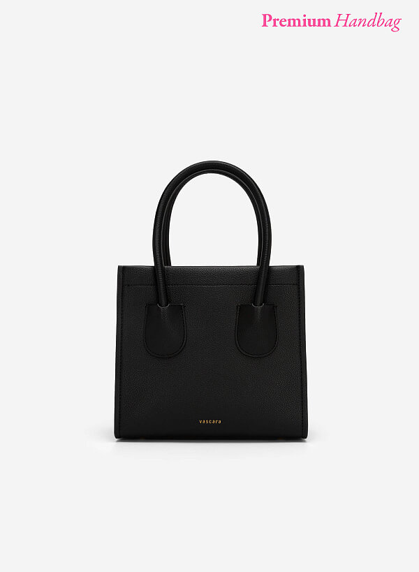 Túi Tote Premium Quai Đôi Phối Double Pocket - TOT 0089 - Màu Đen