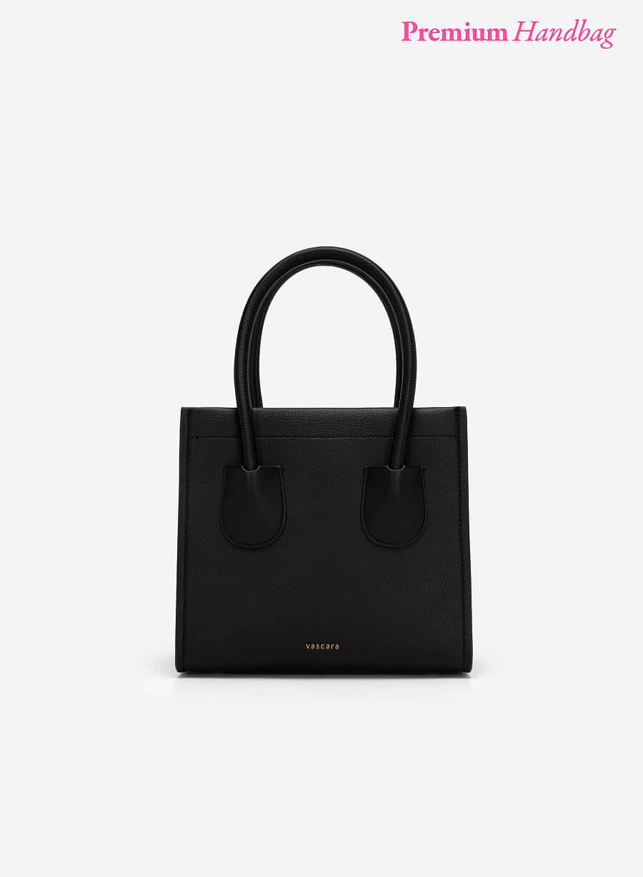 Túi Tote Premium Quai Đôi Phối Double Pocket - TOT 0089 - Màu Đen - VASCARA