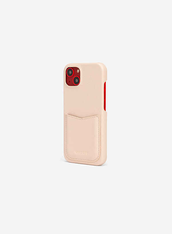 Ốp lưng điện thoại iPhone 13 Phối Ngăn Đựng Thẻ - IPC 0001 - Màu Hồng Nhạt - VASCARA