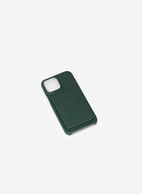 Ốp lưng điện thoại iPhone 13 Phối Ví Mini Đựng Thẻ - IPC 0004 - Màu Xanh Rêu - VASCARA