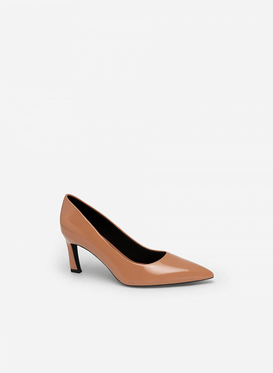 Giày bít mũi nhọn polished style - BMN 0541 - Màu be đậm - vascara.com