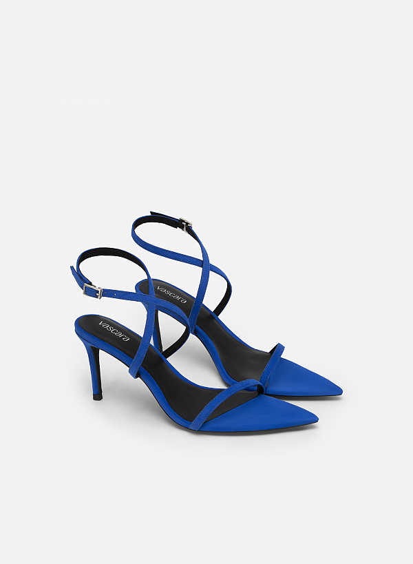 Bst splendid night - giày sandal ankle strap quai mảnh - SDN 0740 - Màu xanh dương - VASCARA
