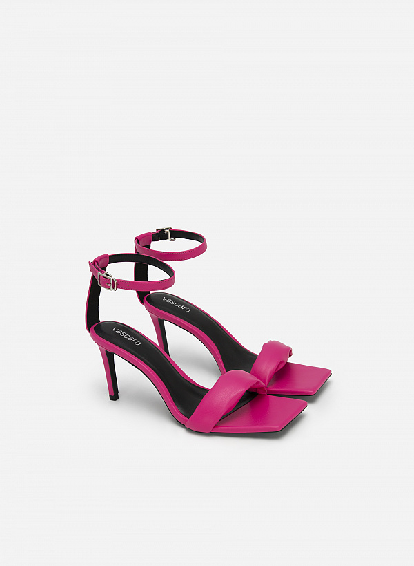 Bst splendid night - giày sandal ankle strap quai nhún chần bông - SDN 0742 - Màu hồng - VASCARA
