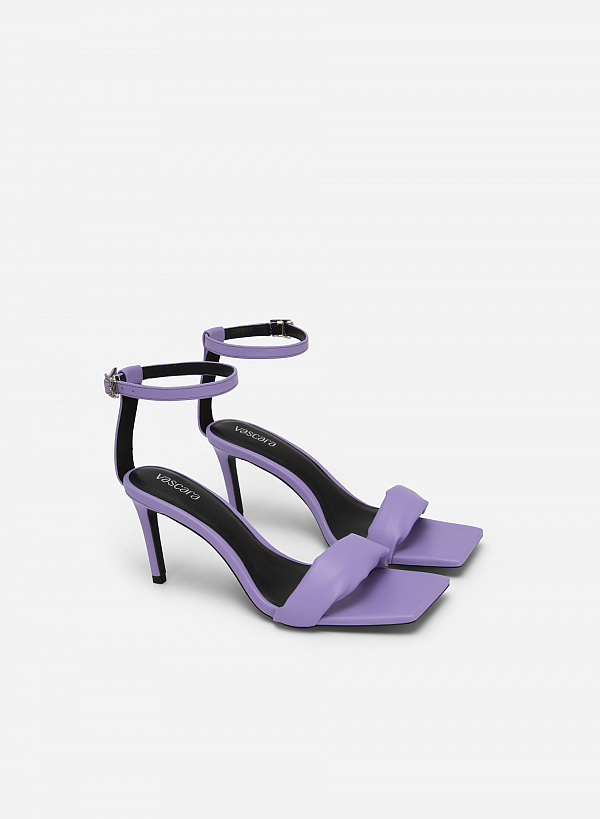 BST Splendid Night - Giày Sandal Ankle Strap Quai Nhún Chần Bông - SDN 0742 - Màu Tím - VASCARA