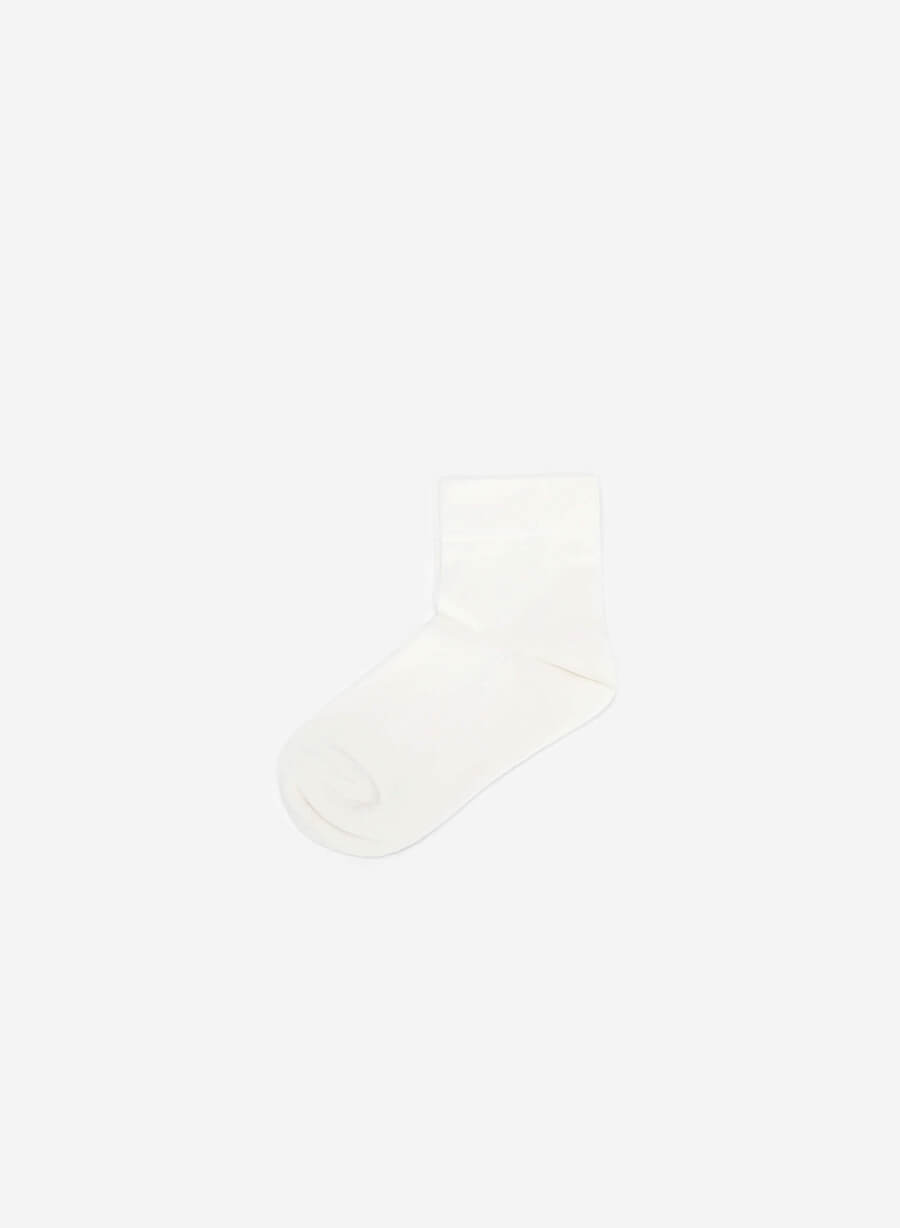 Vớ cổ cao họa tiết trơn - SOC 0002 - Màu trắng - vascara.com