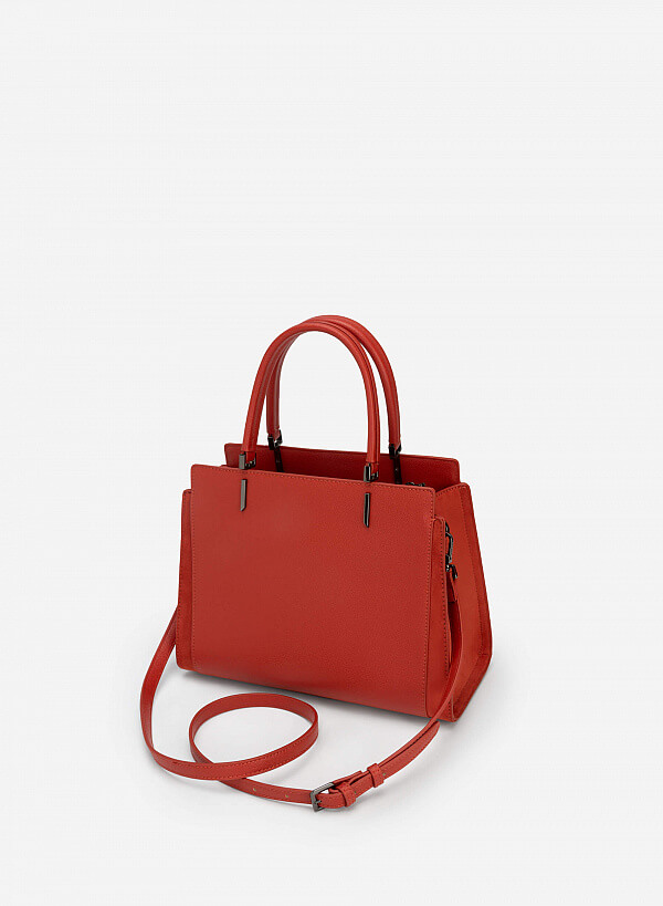 Túi tote phối layer - TOT 0090 - Màu cam đậm - VASCARA