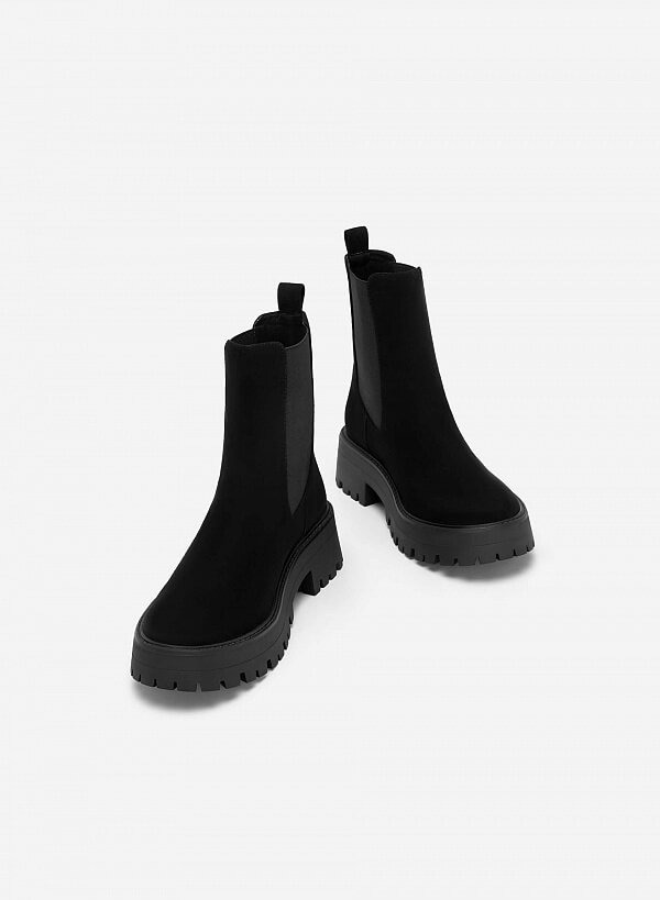 All-day comfort chelsea boots cổ vừa - BOT 0920 - Màu đen - VASCARA